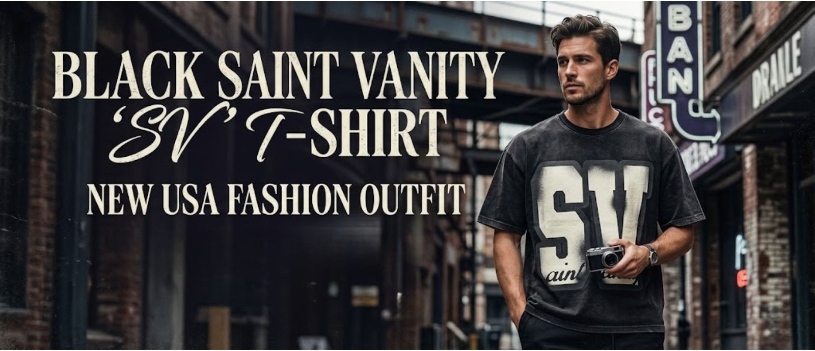 Black Saint Vanity SV T-shirt New USA Fashion Outfit